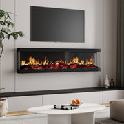 LED Fireplace Media Wall Fire Wall Mounted/Free Standing Electric Heater 50 60