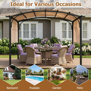 305x242cm Retractable Garden Pergola Sun Shade Canopy