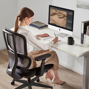 Dams Shelby Mesh Back Operator Office Chair Black Lumbar Support Ergonomic