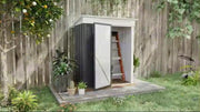 Steel Garden Shed, Small Lean-to Shed for Bike, 5x3 ft Refurbished