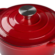 26cm Cast Iron Casserole Dish Pot w/Lid Dutch Oven 5L Enameled Stew Pot Stockpot