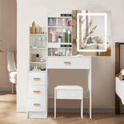 Dressing Table With Drawers Mirror Stool Set Makeup Desk Vanity Table Fytvldrlkj