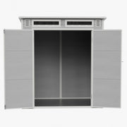 6X4FT Plastic Garden Storage Shed Outdoor Tool House With Floor & Lockable Doors