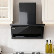 Angled Cooker Hood 90cm Chimney Cooker Hood & 900m³/h Strong Suction, LCD Touch