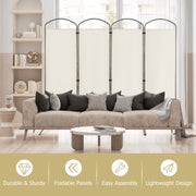 4 Panel Room Divider 188cm Foldable Privacy Screen Portable Divider