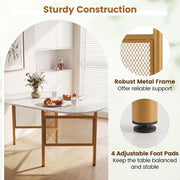 150 CM Modern Folding Writing Dining Table for 6-8 People - White