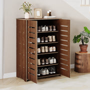 5 Tier Wooden Shoe Rack Storage Shelf Unit Cabinet Organiser Footwear Stand