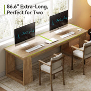 220cm Extra Long 2 Person Desk, Modern Large Office Computer Desk Writing Table