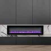 Electric Fireplace LED Wall Mount Inset 9 Flame Fire Remote Heater Stove 40 inch