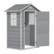 Large Plastic 4.4x3.4ft Outdoor Garden Tools Storage Shed Bike House Lockable UK
