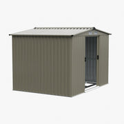 Garden Shed 8 X 6FT Metal Apex Roof With Free Foundation Outdoor Storage House