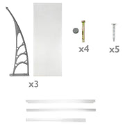 Door Canopy Awning Shelter Front Back Porch Shade Patio Roof Rain Cover Balcony
