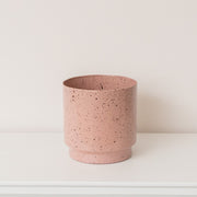 Large Pink Speckled Iron Planter Pot - 20cm x 20cm