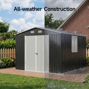 12 x 10ft Garden Shed Lockable Door Apex Roof Outdoor Tool Storage House Shed UK