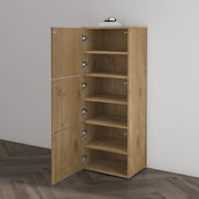 Shoe Storage Cabinet Wooden Shoe Rack Space-saving 3 Units 6 Tiers Many Colors