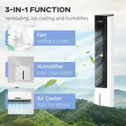 Portable Air Cooler, 6L Tank Humidifier Evaporative Ice Cooling Fan (NO REMOTE)