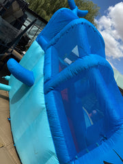 H2OGO! Whale Inflatable Kids Water Park Slide Splash Pad Climb Wall Blower