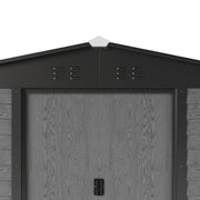 Garden Shed 10 x 8 Metal Apex Roof Outdoor Storage Sheds with 2 Free Foundations