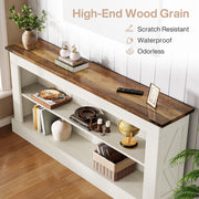 63-Inch Long Console Table Modern Narrow Entryway Table with Storage for Hallway