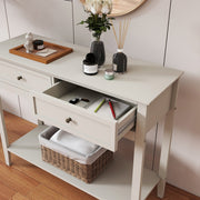 Large 2 Drawer Sideboard Console Table - Rowley Pale Cream Range
