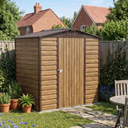 4 x 6ft Metal Garden Shed Outdoor Steel Storage Shed with Lockable Single Door
