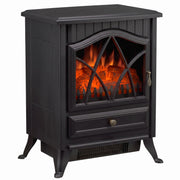 Electric Fireplace Heater Adjustable Flame Brightness 900/1800W Freestanding