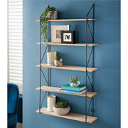 5 Tier Metal Wire Black/White/Gold Wall Floating Shelf Display Storage Shelves