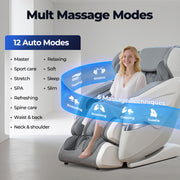 3D Smart Electric Full Body Zero Gravity Massage Chair Recliner Heating 12 Modes