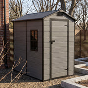 Weatherproof Plastic Garden Shed 4X6ft Outdoor Tool Storage House with Window