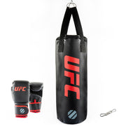 UFC Youth Boxing Set 6oz Gloves & 5kg Punch Bag Kids Training PVC Black
