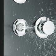 LED Shower Panel Column Tower System Stainless Steel Body Jet Twin Head Rain Set