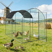 2X3M Walk In Chicken Run Coop Large Outdoor Pen Metal Duck Hen Poultry Cage Shed