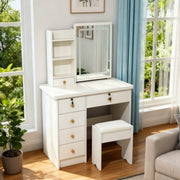 Makeup Desk Home Dressing Table Vanity with Stool Drawer & LED Mirror NEW *