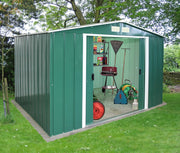 Duramax ECO 10 x 10 Hot-Dipped Galvanized Metal Garden Shed - Green with