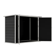 Garden Shed 7x4ft Plastic Tools Storage House with Floor & Lockable Double Doors