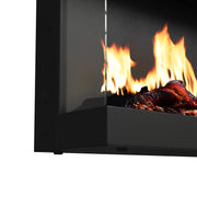 Electric 3 Sided Wall Mounted LED Media Fireplace Wall Inset Into Fire 9 Colors