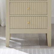 Pair of 3 Drawer Bedside Tables Hales Taupe Range Bedroom Furniture Set