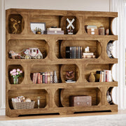 4-Tier Large Wooden Bookshelf 70.8'' Tall Modern Bookcase Open Display Storage