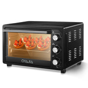 OYAJIA Mini Oven Toaster Grill Tabletop Compact Portable Baking Cooker 28L 1500W