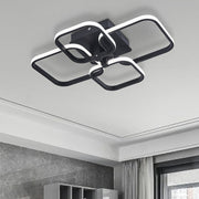 Modern Square 4-Head Ceiling Chandelier Lights LED Kitchen Living Room Home Lamp