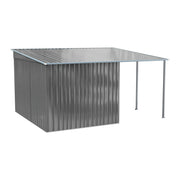 9 X 5.5ft Large Metal Shed Outdoor Garden Tools Storage House with 2 Door Window
