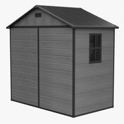 8x4FT Garden Shed Plastic Tool Bike Storage House with Lockable Doors & Floor UK