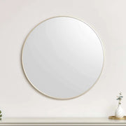 Large Round Champagne Gold Wall Mirror 80cm x 80cm modern minimal decor