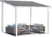 3 x 3m Wall Mounted Pergola Outdoor Aluminium Gazebo Patio Lean to Awning Deck