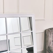 Large Matte White Window Mirror 130cm x 95cm country rustic boho farmhouse
