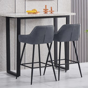 1/2/4X Breakfast Bar Stools Velvet Padded Bar Chairs Seat Kitchen Pub Stool UK