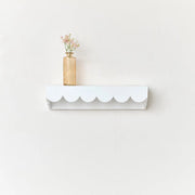 White Scalloped Wall Storage Shelf - 40cm