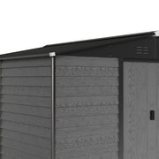 10x6ft Metal Garden Shed with Base, Large Outdoor Storage Tool Shed,Gable Roof