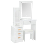 Dressing Table With Drawers Mirror Stool Set Makeup Desk Vanity Table Bedroom