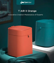 TOWNEW T Air X Orange Self Sealing Trash Can 3.5 Gallon Automatic Garbage Can with Motion Sensor and Handle